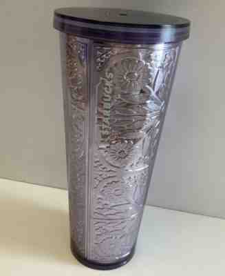 Starbucks 2017 lavendar purple lilac foil tumbler cup RARE embossed strawless - Sold on eBay Feb 1, 2023 for $75.00