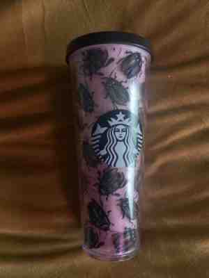 STARBUCKS Pink Beetle Bug Mermaid Siren Logo Cold Cup Venti TUMBLER 24 Oz RARE - Sold on eBay Dec 30, 2022 for $76.00