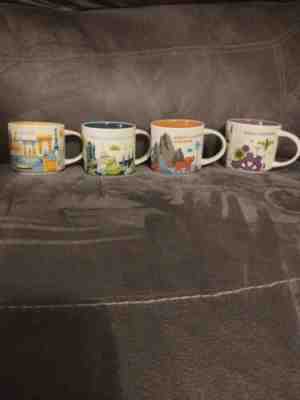Starbucks Disney Mugs:Epcot, Magic Kingdom, Animal Kingdom and Disney Hollywood - Sold on eBay Jan 27, 2023 for $66.00
