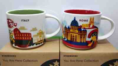 Starbucks ITALY & ROME YAH Mug 14 oz New in Box with SKU You are Here