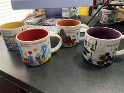 Starbucks Disney World Been There 2nd Set of 4 Park Mugs EPCOT KINGDOM HOLLYWOOD - Sold on eBay Feb 10, 2023 for $100.00