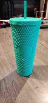 NWT Authentic Starbucks LATAM Mexico Caribbean COSMO Green Teal Studded Tumbler - Sold on eBay Jan 25, 2023 for $85.00
