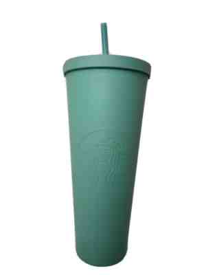 Extremely Rare Starbucks Matte Teal Green Soft Touch Venti 24oz Tumbler No Straw - Sold on eBay Jan 14, 2023 for $89.00