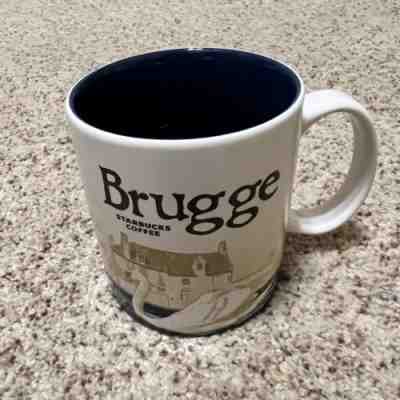 Starbucks Collector Series Mug Brugge Belgium Bruges Coffee Cup 2013 Blue Swan