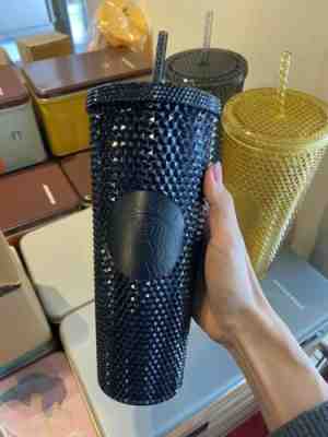 New Starbucks 2022 Taiwan Bling Black 24oz Studded Cup Tumbler - Sold on eBay Feb 25, 2023 for $99.37