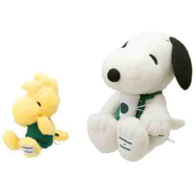 PSL Starbucks x PEANUTS Plush Starbucks Green Apron Snoopy L & Woodstock 2023 - Sold on eBay Mar 29, 2023 for $72.00