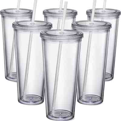 32 OZ 6 Pack Insulated Travel Tumblers with Lids and Straws Double Wall - Sold on eBay Feb 11, 2023 for $179.99