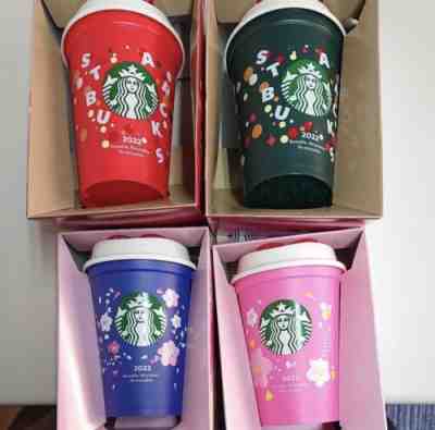Total 6 pieces Starbucks Origami Reusable Cup 2022 Holiday 2023 Sakura New, - Sold on eBay Mar 23, 2023 for $142.00