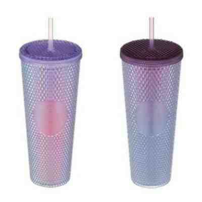 Starbucks Korea 2022 Cherry Blossom Purple + Pink Beam Stud Cold cup 710ml Set - Sold on eBay Mar 19, 2023 for $109.80