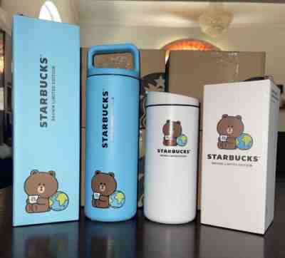 NWT Starbucks Line Friends Brown Limited Edition Earth Day Tumbler - Sold on eBay Mar 6, 2023 for $99.99