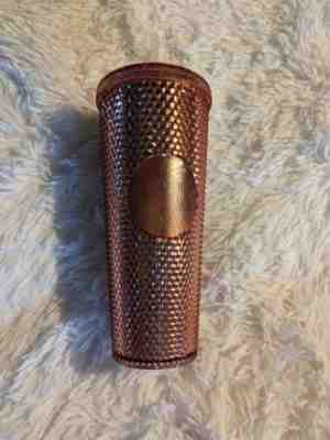 Starbucks Rose Gold Studded Cold Cup Tumbler Venti 24 oz Hologram Spike 2019 - Sold on eBay Jan 23, 2023 for $96.00