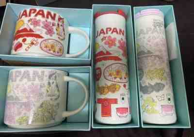 Japan Starbucks Been There Series Mug 414ml & Stainless Bottle 473ml set of 4 - Sold on eBay Mar 31, 2023 for $149.00