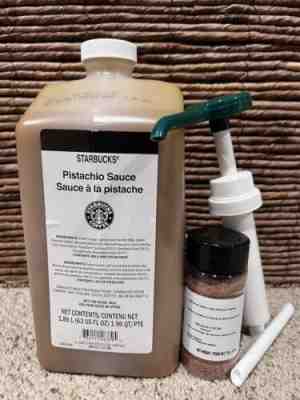 Starbucks PISTACHIO SAUCE BB 5/2023 (W/Pump) & SALTED BROWN BUTTER TOP BB 3/2023 - Sold on eBay Apr 2, 2023 for $99.99