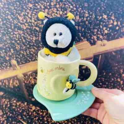 Starbucks 2021 China Spring Yellow 9oz Mug Cup & Coaster & Cute Bee Keychain - Sold on eBay Mar 11, 2023 for $82.99