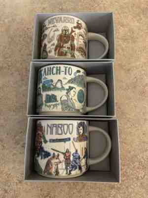 Starbucks Star Wars Disney 2022 Been There Mugs Naboo Ahch-To Nevarro - Sold on eBay Mar 3, 2023 for $110.00