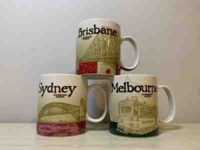 Lot of 3 Starbucks Mugs Collector Series Australia YOU ARE HERE & BEEN THERE - Sold on eBay Mar 13, 2023 for $95.00