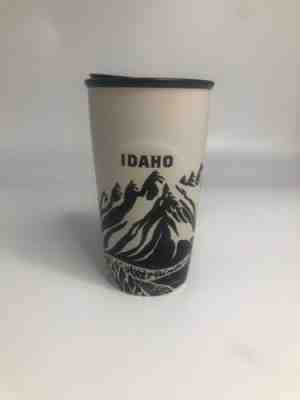 Starbucks Coffee Tumbler IDAHO Black White 10 Ounce CERAMIC with Lid New - Sold on eBay Jan 3, 2023 for $99.00
