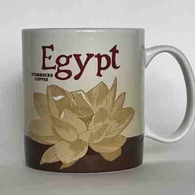 Egypt Starbucks Coffee Mug 16 oz. Brown Cream Lotus Pyramid 2015 - Sold on eBay Feb 27, 2023 for $100.00
