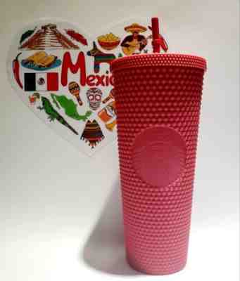 Starbucks 2022 Mexico Berry Brick Matte Studded Tumbler 24oz - Sold on eBay Mar 15, 2023 for $85.00