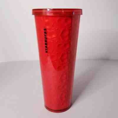 Starbucks Red 3D Embossed Carved Heart Tumbler 2019 Valentines Day 24oz No Straw - Sold on eBay Feb 14, 2023 for $90.00