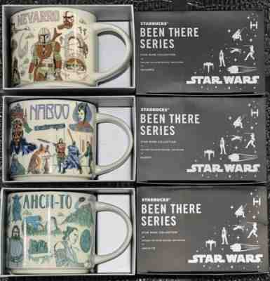 Disney 2022 Star Wars Starbucks Been There Mugs Set of 3 Naboo, Ahch-To, Nevarro - Sold on eBay Jan 27, 2023 for $89.00
