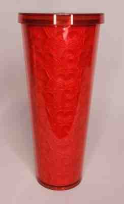 Starbucks Red Hearts 3D Embossed Tumbler 2018 2019 Missing Straw Blemishes - Sold on eBay Feb 4, 2023 for $100.00