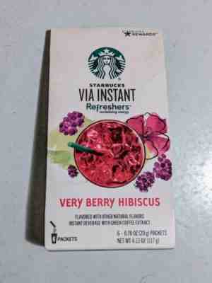 5 Boxes VIA Instant Refreshers Very Berry Hibiscus (6 Packets) + 2 loose packets - Sold on eBay Apr 3, 2023 for $422.00