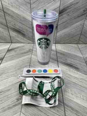 Starbucks Cold Cup 240z Tumbler Double Wall Acrylic Creat Your Own Paint On Me - Sold on eBay Feb 7, 2023 for $100.00