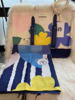 Starbucks 2021 China Spring Season Reserve Flower Canvas Tote Bags & The Scarf - Sold on eBay Mar 16, 2023 for $79.00