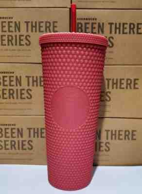 Starbucks 2022 Mexico Berry Brick Matte Studded Tumbler 24oz - Sold on eBay Feb 17, 2023 for $79.99