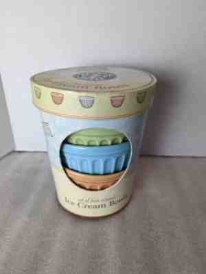 4 Starbucks Ribbed Ceramic Ice Cream Bowls Pastel Pink Green Blue Latte Set Rare - Sold on eBay Mar 18, 2023 for $84.99