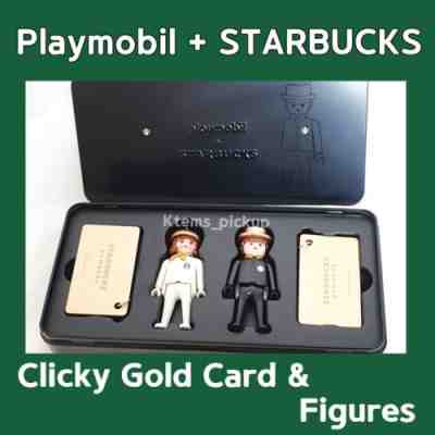 Starbucks Korea Playmobil 9th Anniversary Clicky Gold Card Keychain & Figure set - Sold on eBay Mar 6, 2023 for $87.77
