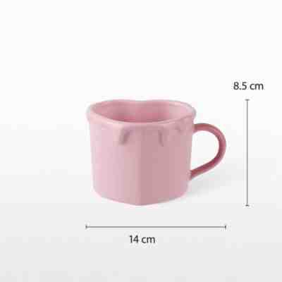 Starbucks Coffee Thailand 2023 Pink Heart Melted Mug Ceramic Cup 12oz - Sold on eBay Jan 24, 2023 for $95.00
