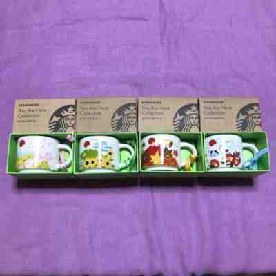 Japan set of 4 Starbucks mini Mug Cup 2oz ORNAMENT You Are Here Spring Summer - Sold on eBay Mar 25, 2023 for $94.50