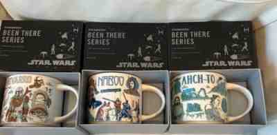 3 Star Wars Starbucks Mugs Naboo, Nevarro and Ahch-To Been There Series 2022 - Sold on eBay Mar 17, 2023 for $90.00