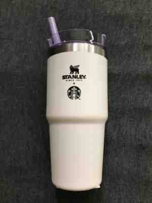 1 Starbucks no card Stanley cold cup white purple lavender straw 16 oz Thailand - Sold on eBay Jan 14, 2023 for $89.99