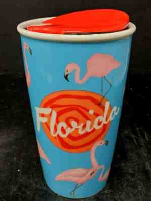 Starbucks 2015 Florida Ceramic Tumbler Mug Flamingos Dot Collection 12 OZ - Sold on eBay Jan 16, 2023 for $79.04