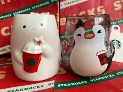 STARBUCKS JAPAN Holiday 2021 Penguin Shape Glass Mug Cup set of 2 types - Sold on eBay Apr 1, 2023 for $89.98