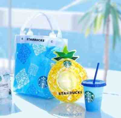Starbucks Japan Clear Tote Bag Reusable Cold Cup Float Cup Holder Set of 3 Types - Sold on eBay Apr 3, 2023 for $72.34