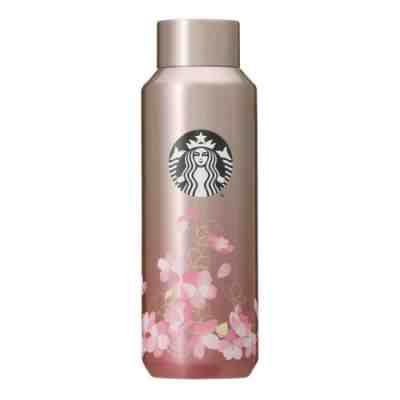 Starbucks JAPAN Tumbler SAKURA 2022 Stainless Bottle Pink Gold 15.99oz TOGO Tea