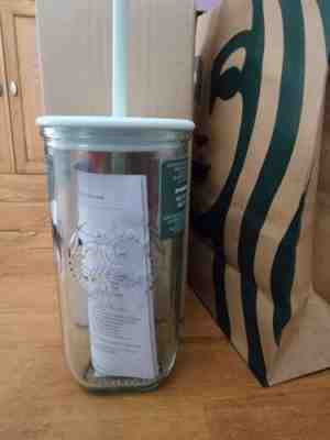 NEW Starbucks 2023 Recycled Core Mint Glass Grande Triangle Cold Cup Tumbler - Sold on eBay Mar 21, 2023 for $61.00