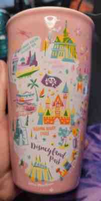 Disneyland Starbucks Pink Ceramic Travel Tumbler Mug Cup 12oz NEVER USED **NEW** - Sold on eBay Apr 6, 2023 for $125.00