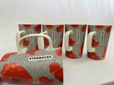 STARBUCKS 16 oz Red Poppy White Dot Series Tall Mug Cup 2015 X 5 - Sold on eBay Mar 25, 2023 for $60.00