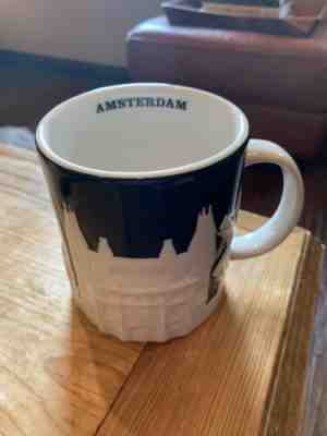 Starbucks Amsterdam Relief Mug Black Netherlands Tulip New 16 oz - Sold on eBay Mar 19, 2023 for $69.99