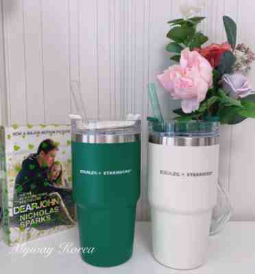 Starbucks Korea 2022 SS Stanley green & cream quencher coldcup 591ml Cold cup - Sold on eBay Apr 7, 2023 for $93.00