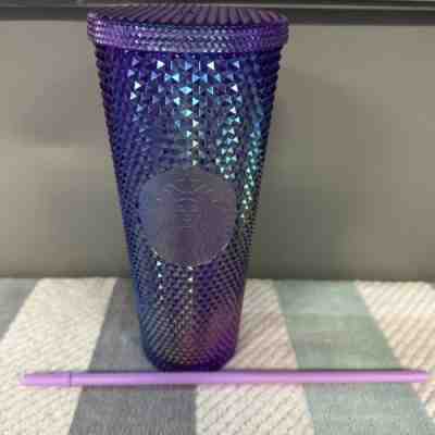 NEW Starbucks Purple Oil Slick Studded Tumbler Cup 24 oz Venti 2022 - Sold on eBay Apr 7, 2023 for $89.99