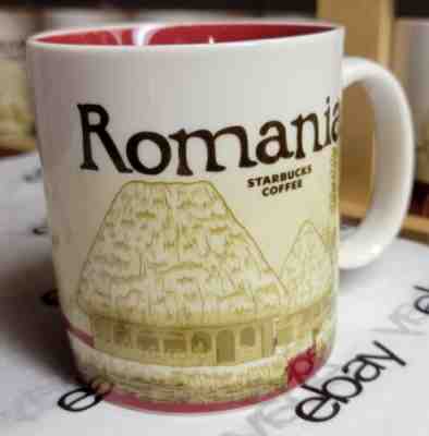 2012 STARBUCKS Coffee Mug ROMANIA Icon Series 16 oz MIC w SKU, Discontinued - Sold on eBay Jan 28, 2023 for $69.95