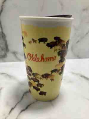 STARBUCKS CERAMIC TUMBLER OKLAHOMA Buffalo Roam - Sold on eBay Apr 7, 2023 for $80.00