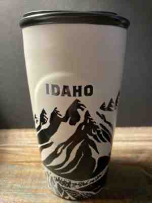 HTF Starbucks Coffee Tumbler IDAHO Black White 10 Ounce CERAMIC with Lid New wow - Sold on eBay Jan 22, 2023 for $82.95