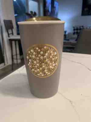 STARBUCKS 2015 SWAROVSKI CRYSTAL ANNIVERSARY CERAMIC TUMBLER 12oz - Sold on eBay Feb 13, 2023 for $69.95